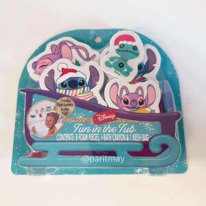 Disney Fun In The Tub Stitch 8 foam pieces 1 bath crayon 1 mesh bag